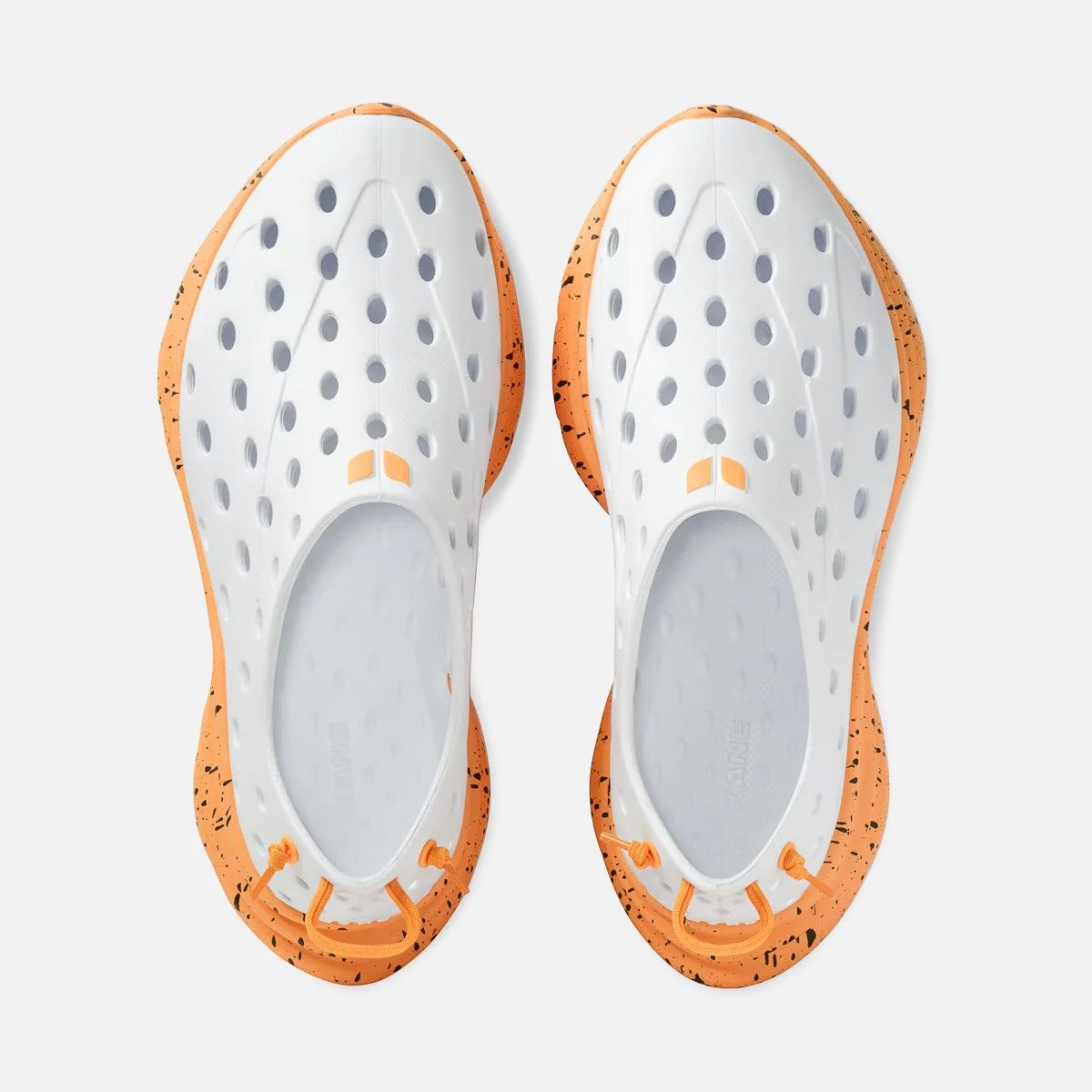 White/Electric Orange Speckle
