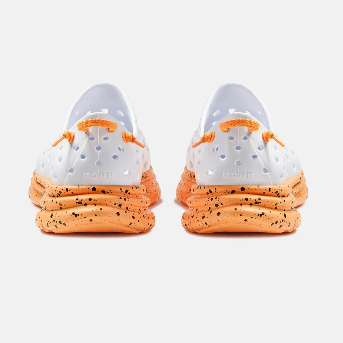 White/Electric Orange Speckle
